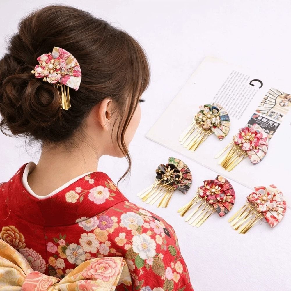 Women'S Kimono Accessories - دبوس شعر نسائي بتصميم زهرة اللؤلؤ