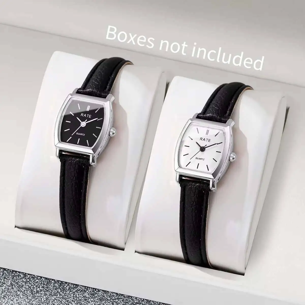 Women Accessories Gift Box - 2 قطعة/مجموعة ساعات نسائية عصرية صغيرة