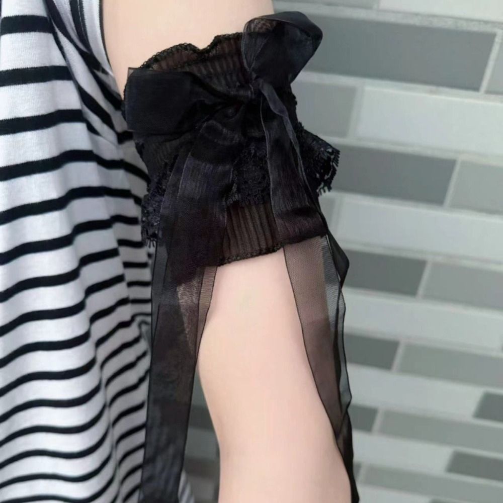 Women'S Winter Accessories Set - أكمام دانتيل أنيقة على طراز لوليتا،
