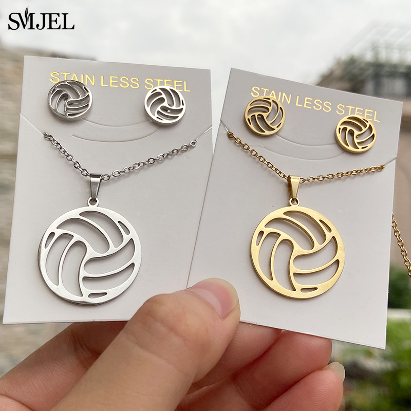 Women'S Volleyball Accessories - مجموعة مجوهرات كرة الطائرة من الفولاذ