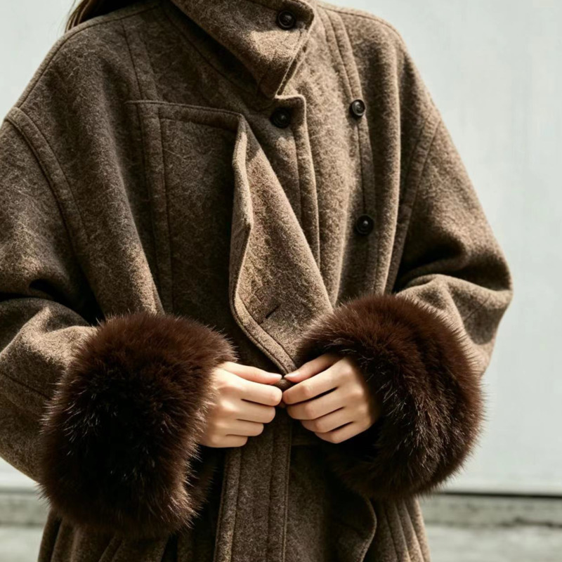 Women'S Winter Accessories Set - أطقم أكمام تدفئة للذراعين من فرو