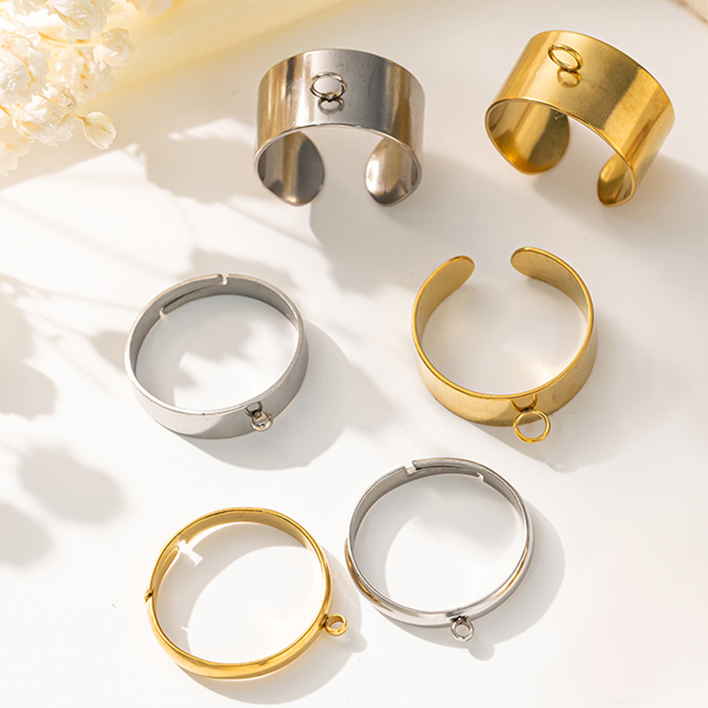 Ring Set Adjustable - 5 قطعة/الوحدة الفولاذ المقاوم للصدأ الذهب