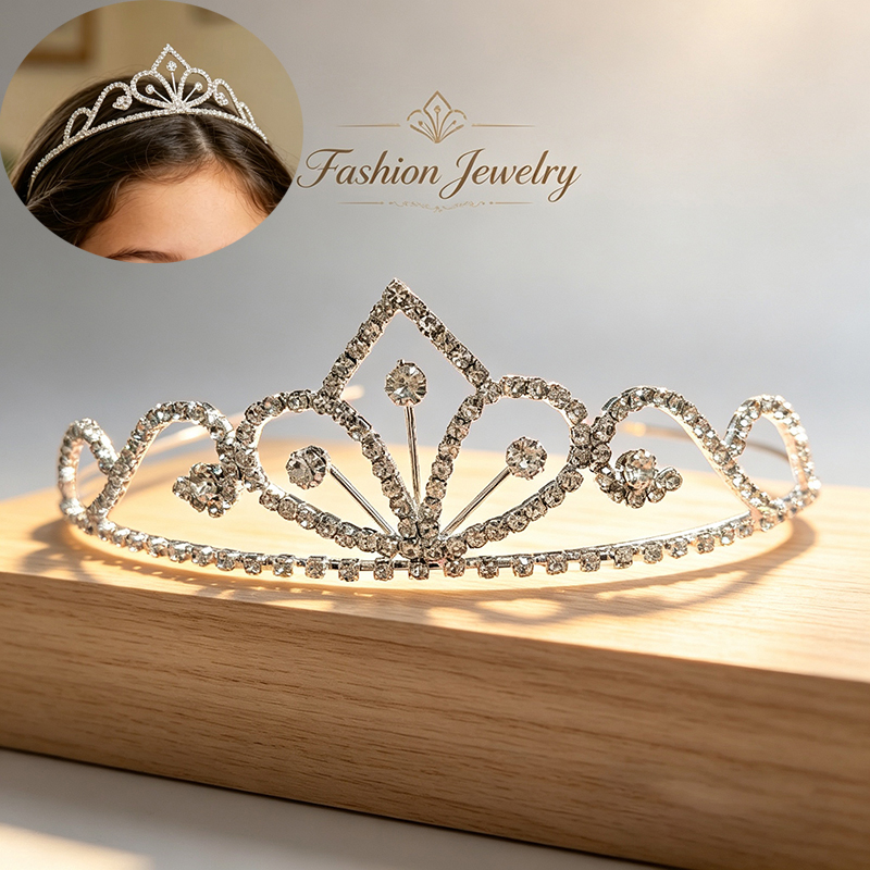 تاج زفاف فضي اللون مرصع بالأحج - مراجعة Women'S Formal Accessories وسعره