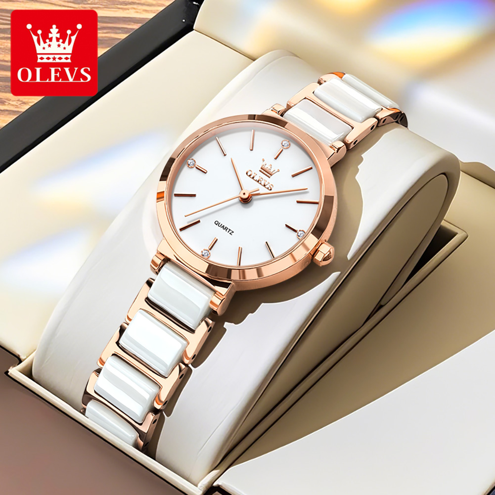OLEVS ساعة نسائية 5877 ساعة كو - مراجعة Women Accessories Gift Box وسعره