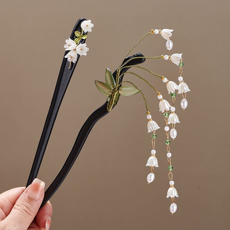 دبوس شعر خشبي بتصميم زهرة زنبق - مراجعة Women'S Formal Accessories وسعره