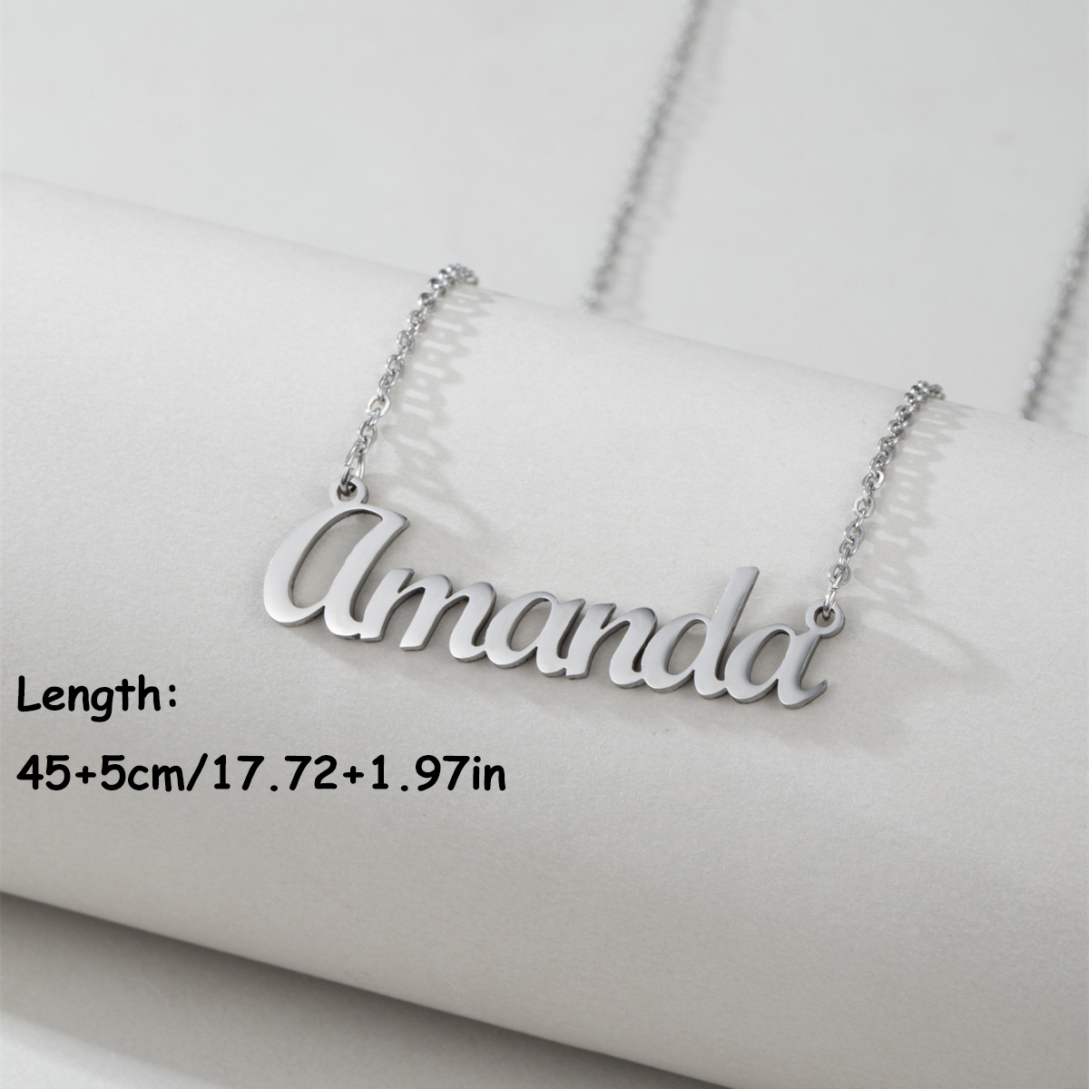 قلادة اسم إنجليزي من الفولاذ،  - مراجعة Women Accessories Name In English وسعره