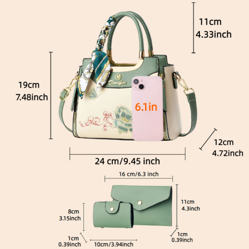 مجموعة حقائب يد مطرزة من 3 قطع - مراجعة Women'S Accessories For Suit وسعره