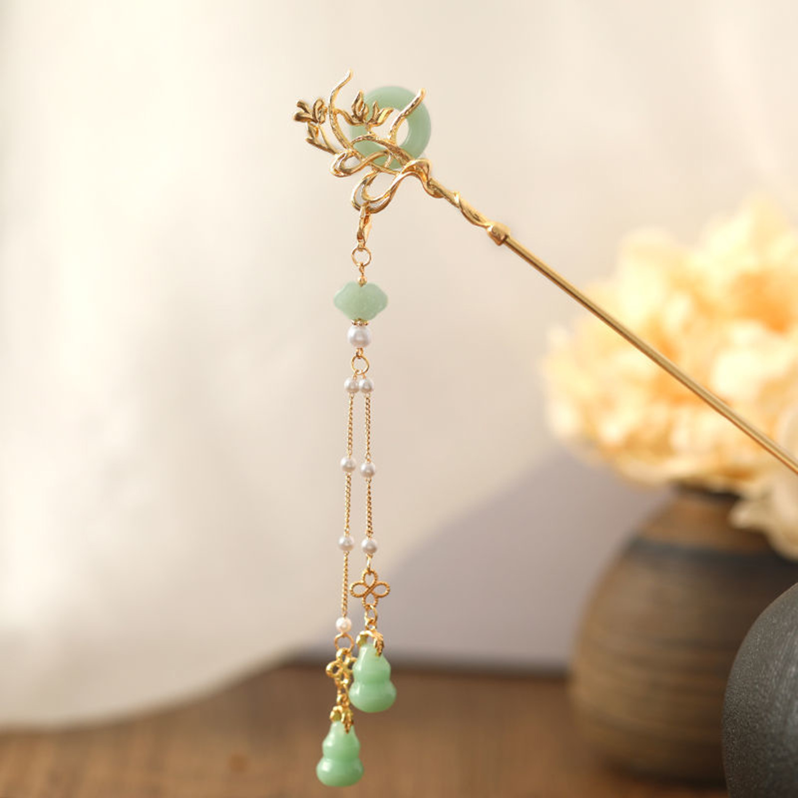 النمط الصيني الزجاج دبوس الشعر - مراجعة Young Women'S Accessories وسعره
