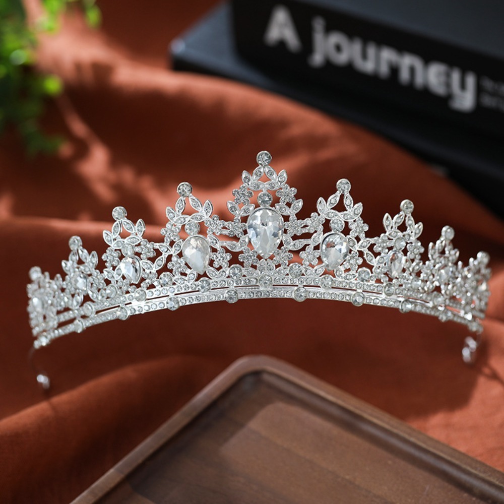 تاج زفاف فضي مطلي بتصميم أوراق - مراجعة Women'S Formal Accessories وسعره